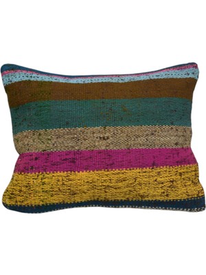 Kilim Antik El Dokuma Dekoratif Kilim Kırlent Yastık Kılıfı 1120 - Yeni - Çok Renkli