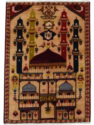 Kilim Antik El Dokuması Seccade Mihraplı Niğde Bor Fertek Yün Halı 0679 - Yeni - Çok Renkli