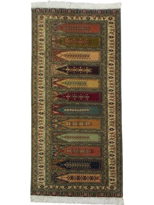 Kilim Antik El Dokuma Paftalı Kayseri Bünyan Sedir Yolluk Yün Halı 0682 - Yeni - Çok Renkli