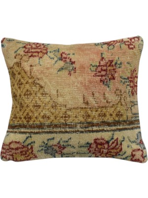 Kilim Antik El Dokuma Dekoratif Halı Kırlent Yastık Kılıfı 1116 - Vintage - Çok Renkli