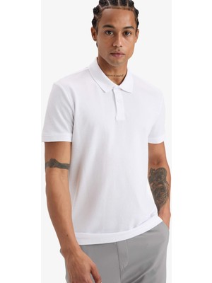DeFacto Slim Fit Dar Kesim Polo Yaka Sporcu Pike Kısa Kollu Tişört D9779AX25AU