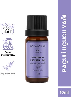 Bade Natural Paçuli Uçucu Yağı 10 ml – %100 Saf, Buhar Distilasyonu ile Leke ve Akne Karşıtı Unisex Cilt ve Saç Bakımı