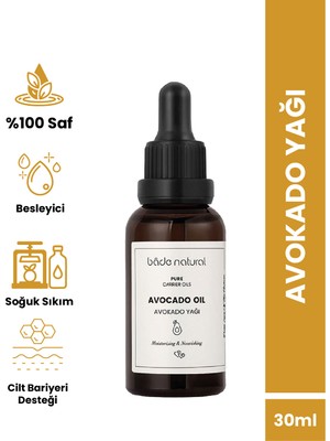 Bade Natural Avokado Yağı Soğuk Sıkım %100 Saf 30 ml