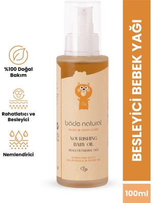 Bade Natural Bebek Masaj Yağı 100 ml Sprey %100 Doğal Bitkisel Karışım Besleyici ve Rahatlatıcı