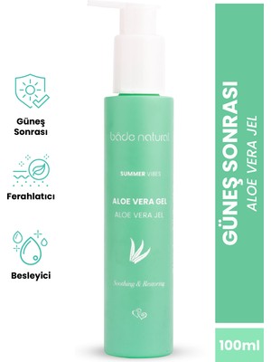 Bade Natural Aloe Vera Jel %100 Doğal 100 ml