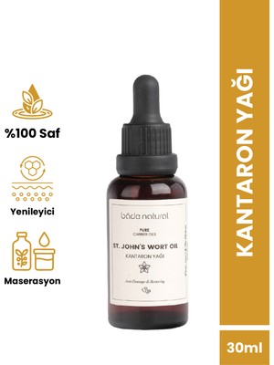 Bade Natural Kantaron Yağı 30 ml %100 Saf Doğal Vegan Onarıcı Bitkisel Cilt Bakım Yağı