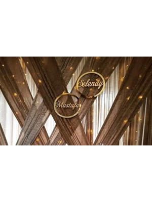 Güven Pleksi Lazer Kesim Daire Isim Çift Perde Tag Asmalı