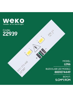 Olinea Buzdolabı Iç Aydınlatma Ledi LD56 8001 074 449 307387 2 Çipli