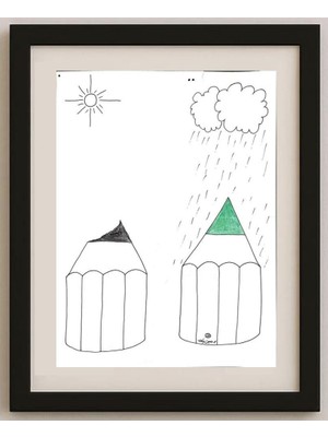 Karikatural Mostafa Hossein Nia 35C25 cm Karikatür Tablo