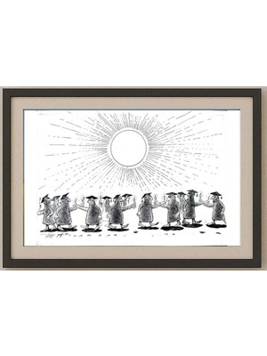 Karikatural Ali Divandari 29X21 cm Karikatür Tablo