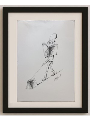 Karikatural Arkady Tykun 35X25 cm Karikatür Tablo