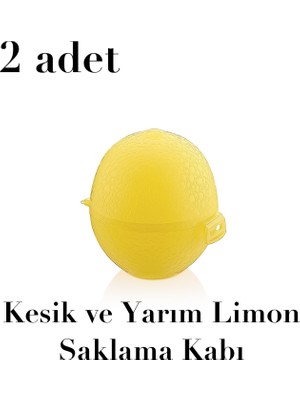 Nuit Concept 2 Adet Limon Saklama Kabı Qlux Limon Şeklinde Kesik Limon Saklama Kabı L-00395
