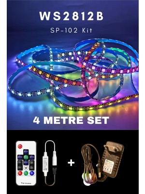 WS2812B Adreslenebilir Piksel Kumandalı / Tak Çalıştır Adreslenebilir Şerit LED