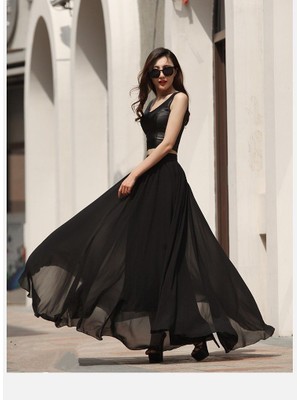 Gümüş Collection Şifon Etek