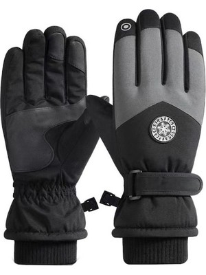 Zigver Golovejoy Ultralight Su Geçirmez Erkek  Dokunmatik Kayak & Snowboard Eldiveni Siyah