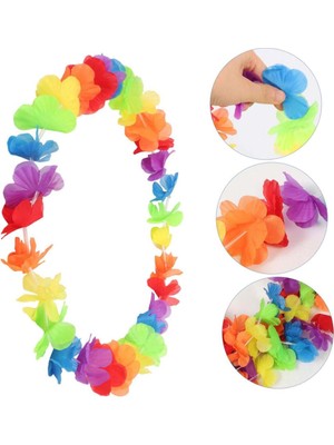 urfakent bilişim ve medya danışmanlık Rengarenk Hawaii Boyun Çelengi Havai Partisi Kolyesi 1 Adet