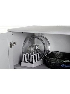 Snow Homs 6 Bölmeli Dolap Içi Tencere Kapak Düzenleyici