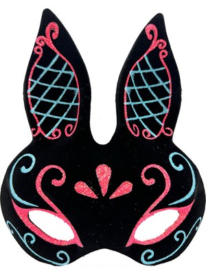 urfakent bilişim ve medya danışmanlık Siyah Mavi Kırmızı Tavşan Maskesi