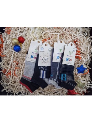 Lia Underwear Ekonomik Erkek Çocuk Çorabı 4' Lü
