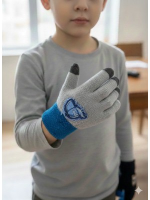 Miniko Kids Kitti 25240-07 Erkek Çocuk Örme Triko Eldiven 9-12 Yaş