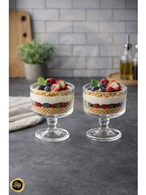 Snow Homs 2 Adet Magnolia Kase Tatlı Kasesi Dondurmalık Ayaklı Çok Amaçlı Sunumluk