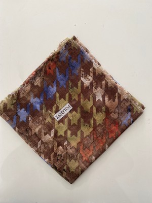 Renkli Kazayağı Desen Tülbent Yazma