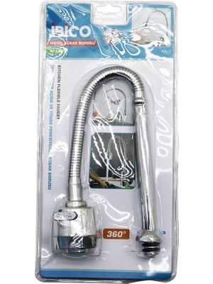 Go İthalat METAL  KUBAR - BATARYA BORUSU  KROM TOPAÇ BAŞLIK= KADEMELİ   360 DERECE YAYLI   ANTİ TWİST  VAKUMLU AMBALAJ (5273)