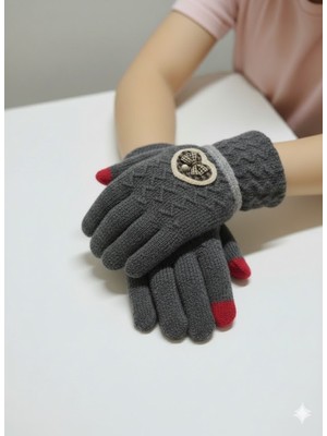 Miniko Kids Kitti 25240-04 Kız Çocuk Örme Triko Eldiven 9-12 Yaş