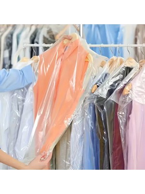 Askıcı Elbise Poşeti Askılı Elbise Poşeti 60×90 cm – Şeffaf Naylon – 40'lu Paket | Elbise, Kıyafet, Mont, Takım Elbise, Abiye Koruma Kılıfı