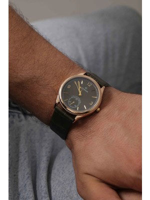 Ayno Kroko Deri Kordonlu Gold Erkek Saat