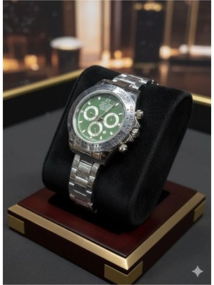 Feronnucci Erkek Çelik Kordon Gümüş Bezel Analog Quartz Kol Saati Bileklik Hediyeli+