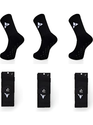 Mgc Spor 3'lü Dikişsiz Burunlu, Silikon Kaydırmaz Tabanlı, Spor Çorabı–(Koşu, Futbol, Basketbol, Tenis, Yoga, Plates, Fitnes)