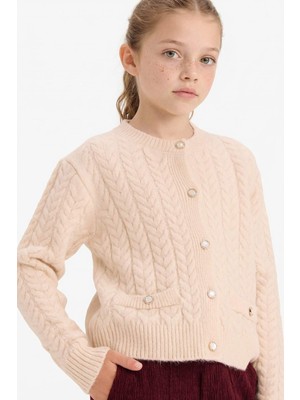 DeFacto Kız Çocuk Düğmeli Hırka G6159A825WN