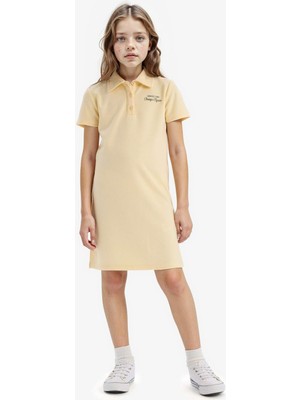 DeFacto Polo Yaka Baskılı Kısa Kollu Yazlık Elbise Kız Çocuk E2646A825SM
