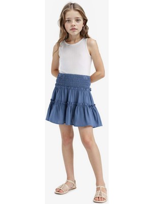 DeFacto Gipeli Volanlı Viskon Etek Kız Çocuk E3835A825SM