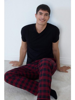 DeFacto Slim Fit V Yaka Tişört L4884AZ25AU