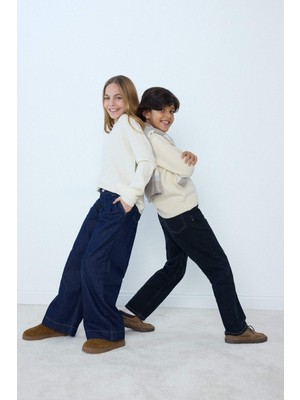 DeFacto Wide Leg Geniş Paça Jean Pantolon Kız Çocuk G4428A825AU