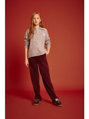 DeFacto Wide Leg Kadife Eşofman Altı Kız Çocuk G3185A825WN