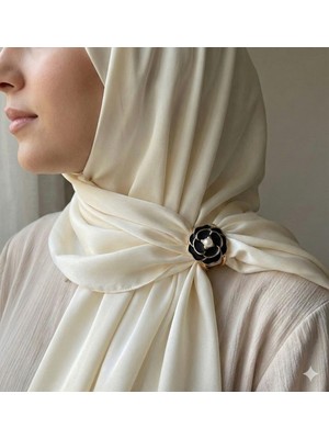 Bacoss Eşarp-Fular-Şal Tokası Gül Tasarım Büyük Boy 2,8 cm ( BC-1255 )