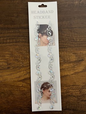 Gülümse Gel 1 Kart Gelin Başı Bride To Be Inci Taşlı Tırnak Saç Makyaj Sticker Yüz Taşı Yapışkanı Taş Stickerı