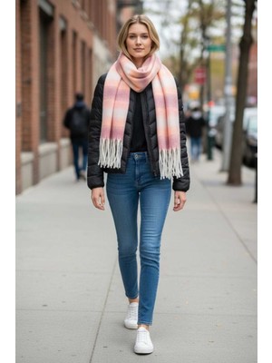 Bacoss Renk Geçişli Puffy Yumuşak Dokulu Atkı ( BC-1236 )