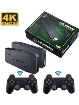 Game Stick El Atarisi 2.4g Kablosuz Çift Kol Oyunlar 4K Game Stick 3500 Oyunlu Atari Uyumlu