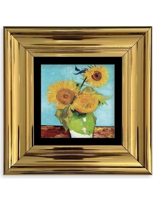 Van Gogh Çerçeveli Taş Tablo 20 cm