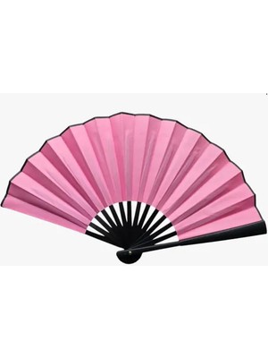 Plastik Kumaş Yelpaze 12'li Pembe