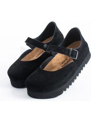 Uniqueqoop Ottawa Hakiki Deri Mantar Taban Ortopedik Kadın Yüksek Eva Babet