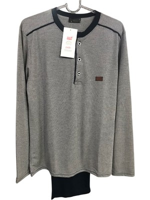 Pelin Erkrk Uzun Kollu Patlı Ince PIJAMATAKIMI-6534