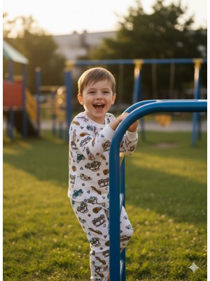 Selvira Desenli Çocuk Pijama Takımı