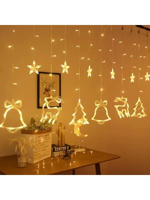 3m 6 Sıra Şekilli Perde LED Işık Gün Işığı