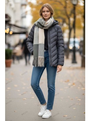 Bacoss Ekose Puffy Yumuşak Dokulu Atkı ( BC-1238 )