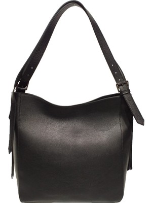 Atelier Terra Marea Callıon Siyah | Hakiki Deri Kadın Tote Omuz Çantası